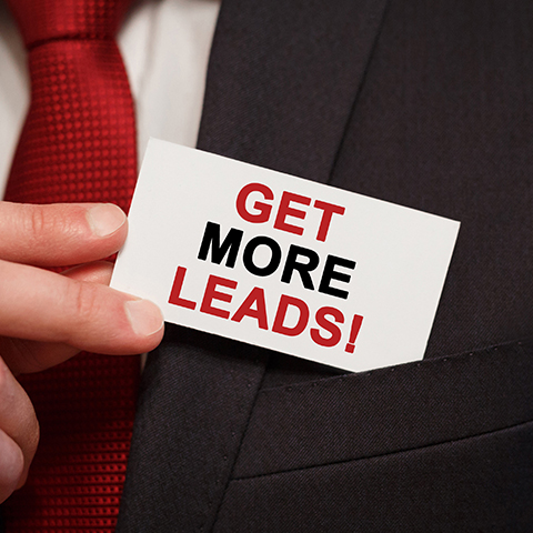 Get more leads text offering lead generation services