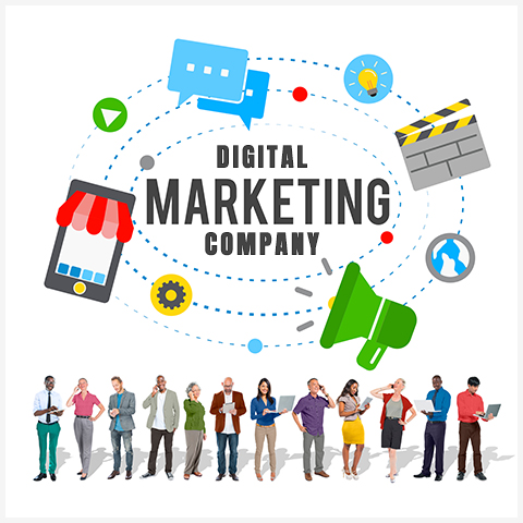 Digital marketing company showing strategy of SEO for marketing, of branding, commercial, advertisement