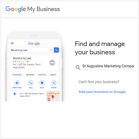Google my business optimization service showing process